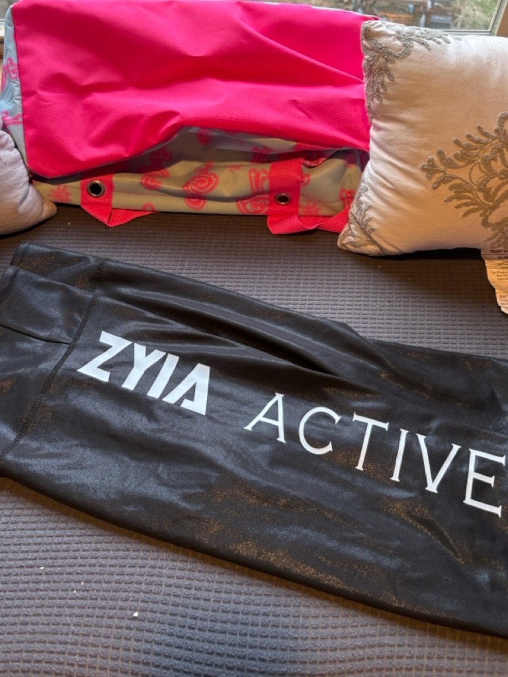 ZYIA Black Shimmer Active Leggings